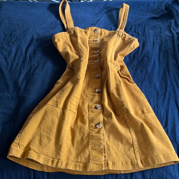yellow denim dress h&m H&M Yellow Demin Bodycon Dress , #h&m #dress